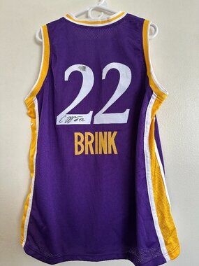 CAMERON BRINK SIGNED LOS ANGELES LA SPARKS AUTOGRAPHED CUSTOM JERSEY W/COA XL940